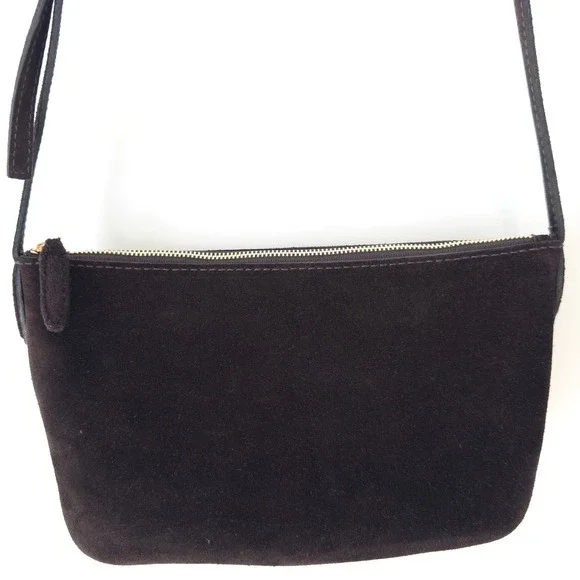 Madewell Mini Crossbody Bag in Dark Carob Brown Soft Grain Suede, EUC - Picture 5 of 10